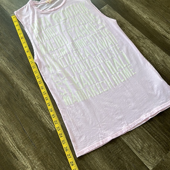 Sundry “destinations” graphic light pink sleeveless tank top or mini dress - Picture 5 of 9